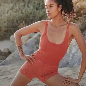 Good Karma Runsie Orange/Redish Acid Wash XS/S